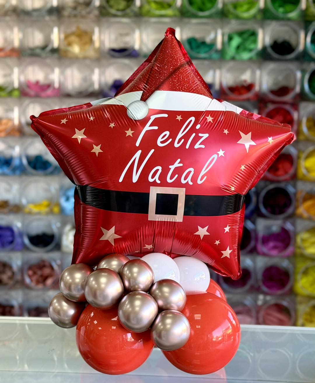 Balão Estrela Feliz Natal